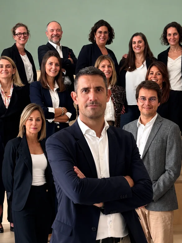 Thomas Montet, directeur du cabinet de Nantes, devant l'équipe Metronome Partners